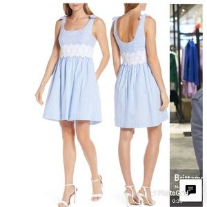 NEW Blue white stripe searsucker Lilly Pulitzer dress